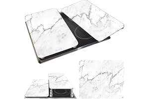 WENKO Placas protectoras para cocina Mod Mármol, ajustable en altura para todo tipo de cocinas, tabla de cortar y protector contra salpicaduras, vidrio, 30 x 52 cm, juego de 2