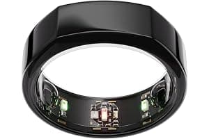 Oura Gen3 Heritage Smart Ring - Size 7, Black | Sleep, Heart Rate and Fitness Tracking Wearable - Up to 7 Day Battery Life - iOS/Android Compatible - Size First with Oura Sizing Kit
