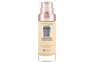 Maybelline Foundation, Dream Radiant Liquid Hydrating Foundation with Hyaluronic Acid and Collagen - Lightweight, Medium Coverage Up to 12 Hour Hydration, 30 Sand