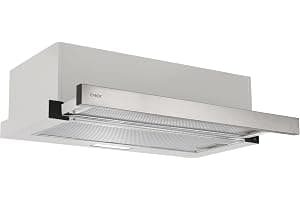 Candy CBT6130/3X, Campana Telescópica 60 CM, 2 Niveles de Potencia, 125W, 264M3/H, Filtros de Carbono, Panel Aluminio Antigrasa, Iluminación LED, 53/60DB, Acero Inoxidable