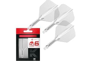 Target Darts Plumas y Cañas Integradas K Flex, No.6 | Paquete de 3 K-Flex - No.6, Kflex, Pluma y Caña Moldeadas Todo en Uno Longitudes: Corto, Intermedio y Medio | Accesorios Profesionales para Dardos
