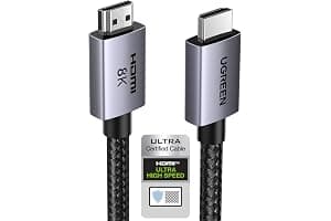 UGREEN HDMI 2.1 Cable Certified 10K 8K 4K 1440P@240/165/120Hz eARC HDR Dolby Vision Atmos HDCP 2.3 48Gbps Ultra High Speed Compatible with PS5 Xbox Series X/S Laptop TV Soundbar Game Monitor PC(1M)
