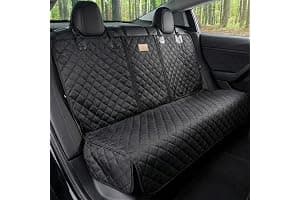 AMZPET Dog Car Seat Cover (Universal: 133cm) - Waterproof, Non-slip & Scratch-Proof - Not Isofix Compatible