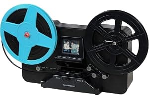 Magnasonic Super escáner de película de 8/8 mm, Convierte la película en Video Digital, Pantalla Vibrante de 2.3 Pulgadas, digitaliza y ve carretes de película de 3, 5 y 7 Pulgadas (FS81)