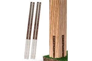 Post Buddy Pack of 4 Easy Fence Post Repair Kit (to Fix 2 Broken Wood Posts), Quick and Simple to Install, Effective, Durable Steel Stakes