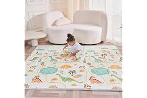 Alfombra Bebe Acolchada Plegable 180x200x1.5cm- Gimnasio Bebe - Manta De Juegos - Manta Actividades Impermeable Reversible - Tapete De Actividades - Gimnasio Infantil Bebé - Regalo Bebé