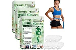 Moringa 10 in 1 Slimming Patches, Moringa Advanced Microneedle Patch 10 in 1, Berberine for Slimming, Professional Metabalance Patch for Men and Women (3pcs)