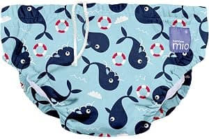 Bambino Mio Baby and Toddler Reusable Swim Nappy Pant, 2-3 Years, Whale Wharf, Boys and Girls