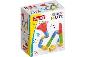 Quercetti Saxoflute, Juegos Musicales para Niños 2-4 años, Juego Creativo para Construir Instrumentos, Regalo Niña 4 Años Original Educativo, Juguetes Niños 2 Años, Juguete Musical Made in Italy