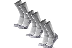 DANISH ENDURANCE Hiking Socks, Breathable Merino Wool Walking Socks with Anti Blister Cushioning, for Men & Women, Unisex, 3