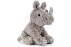 Zappi Co Robin the Rhino Plush Toy Rhinoceros (22cm) Horned Wonder - Soft, Cuddly, 100% Recycled - Mighty African Friend