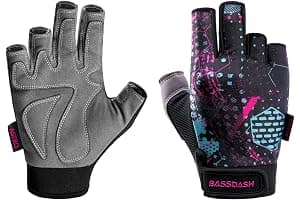 Bassdash Astro Heavy-Duty Sure Grip Guanti da Pesca Uomo Donna Guanti Senza Dita per Pesca Sportiva Kayak Paddling Vela MTB