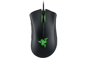 Razer DeathAdder Essential - Ratón Gaming con sensor óptico, 6400 DPI (5 botones programables, interruptores mecánicos, agarres laterales de goma), Negro