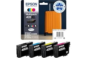 Epson 405XL Suitcase High Yield Genuine Multipack, 4-colours Ink Cartridges, DURABrite Ultra Ink
