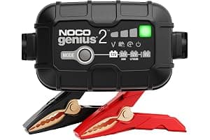 NOCO GENIUS2: 2A 6V/12V Smart Battery Charger – Automatic Maintainer, Trickle Charger & Desulfator with Overcharge Protection & Temperature Compensation – For Lead-Acid & Lithium Batteries
