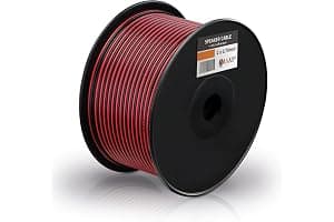Premium - Cable de Altavoz (2 x 0,75 mm², 100 m), Color Rojo y Negro