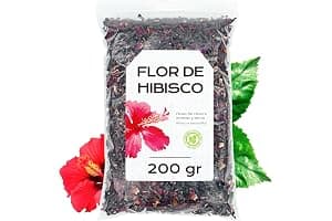 Flor de Jamaica para Adelgazar 200g - Te de Hibisco para Reducir Hinchazon de Barriga - Infusion Antioxidante y Natural para Bajar de Peso - Te Frio Detox para Aliviar Inflamacion