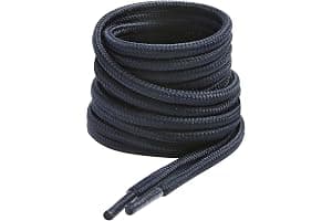 VSUDO Round Boots Laces, 4mm Diameter Outdoor Work & Hiking Shoe Laces for Boots, Premium Round Shoelaces for Trainers Shoes