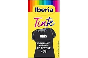 Iberia - Tinte Gris para ropa, 40°C, 70 gr (214113)