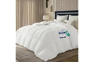 Utopia Bedding Duvet,10.5 Tog coverless Duvet with Corner Tabs, Box Stitched Quilt (King, White)