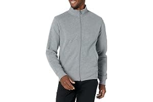 Amazon Essentials Sudadera de Forro Polar con Cremallera y Cuello Semicisne, Corte Estándar y Peso Medio Hombre