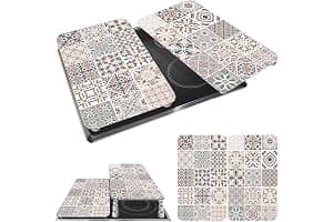 WENKO Placas protectoras para cocina Mod Azulejo, ajustable en altura para todo tipo de cocinas, tabla de cortar y protector contra salpicaduras, vidrio, 30 x 52 cm, juego de 2