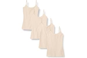 Amazon Essentials Women's Slim-Fit Camisole for Layering and Everyday Wear, Pack of 4