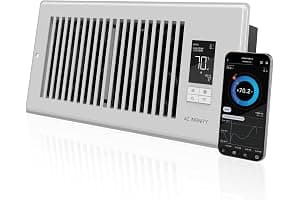 AC Infinity AIRTAP T4 White, Register Booster Fan for 4” x 10” Register Holes, Improves Heating & Cooling Vents, Quiet 10-Speeds, Bluetooth App Control Data Alerts. ONLY FITS 4” x 10” Duct Openings