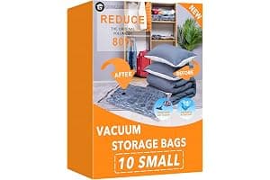 GONGSHI Vacuum Storage Bags, Space Saver Seal Bags For Clothing, Blankets, Comforters, Pillows, Clothes Storage,Travel Luggag