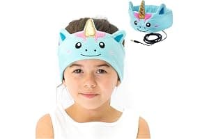 CozyPhones Kids Headphones Volume Limited with Ultra-Thin Speakers Soft Fleece Headband - Perfect Children's Earphones for School, Home and Travel - Mystic Unicorn