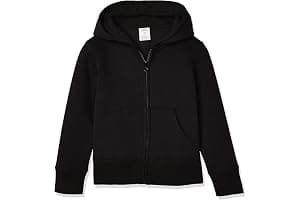 Amazon Essentials Girls Fleece Zip-Up Hoodie Sweatshirt