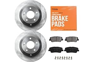 MAX Advanced Brakes - Rear Brake Kit For 2010-2018 Hyundai Santa Fe Sport, Santa Fe XL, 2011-2020 Kia Sorento| Carbon Ceramic Brake and Rotor Kit| OE Replacement Brake Rotors