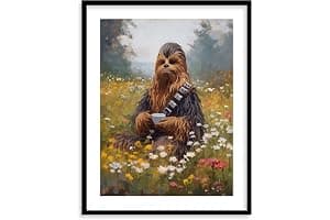 Star Wars Vintage Style Art Prints for Wall Decor - Premium Giclee for Home Decor - Aesthetic Antique Floral Modern Oil Painting Style Wall Artwork Poster Decoration, Ready to Frame