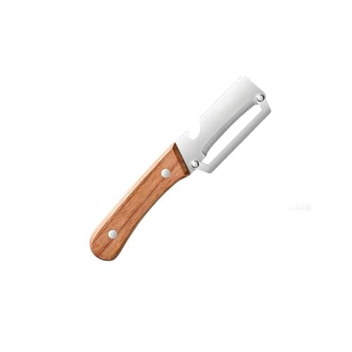 MultiFunctional Vegetable Peeler for Kitchen,Multifunctional Vegetable Peeler with Wooden Handle and Bottle Opener,2-in-1 Stainless Steel Kitchen Tool for Fruit Apple Potato Pumpkin Papaya (1)
