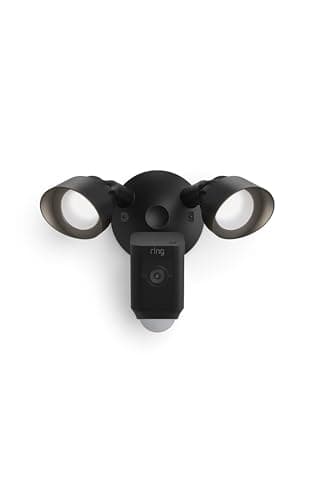 Ring Floodlight Cam Wired Plus, Outdoor home or business security with motion-activated 1080p HD video and floodlights, Black