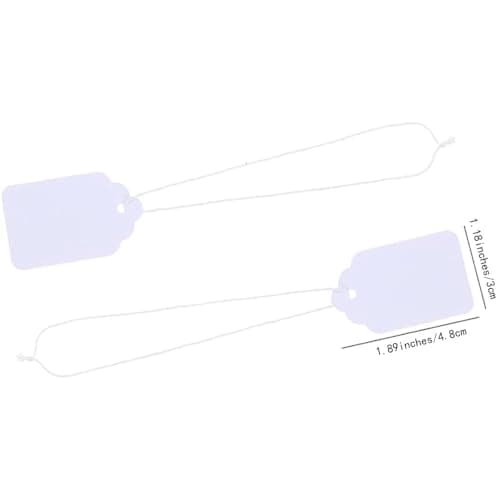 1100 pcs Marking Price Tags White Smooth Surface Labels Hanging String Display Tags for Pricing Gift Jewelry Clothing Yard Sale Products Shoes Teabags DIY Crafts