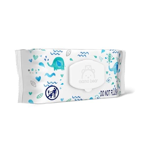 Amazon Brand - Mama Bear 99% Water Baby Wipes, Hypoallergenic,formulated without Fragrance, 72 Count