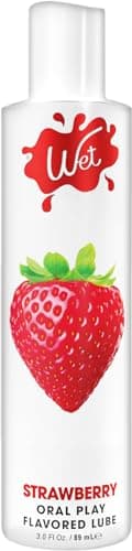 New Wet Flavored Strawberry Lube, Premium Personal Lubricant, 3 Ounce, for Men, Women and Couples, Paraben Free, Gluten Free, Stain Free, Sugar Free, Hypoallergenic…
