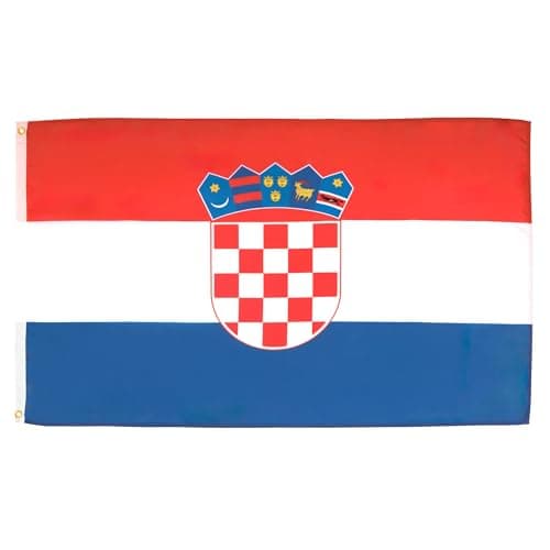 AZ FLAG - Croatia Flag - 90x60 Cm - 100D Polyester Croatian Banner With Two Metal Grommets - Fade Resistant - Vivid Colors - 2' x 3' Feet - 2x3 Ft