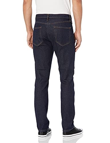 Amazon Brand - Goodthreads Men's Comfort Stretch Slim-Fit Jean, Rinse/Dark Blue, 33W x 34L