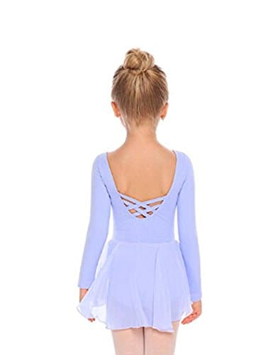 Arshiner Kids Girls Classic Long Sleeve Leotard Dance Ballet Dress Sky Blue