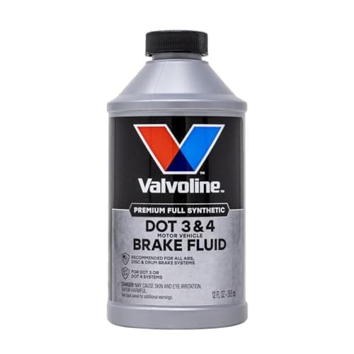 Valvoline DOT 3 & 4 Synthetic Brake Fluid with High Boiling Point, Corrosion Protection, Vapor Lock Resistance, Compatible with ABS, Disc and Drum Brake Systems, 12oz