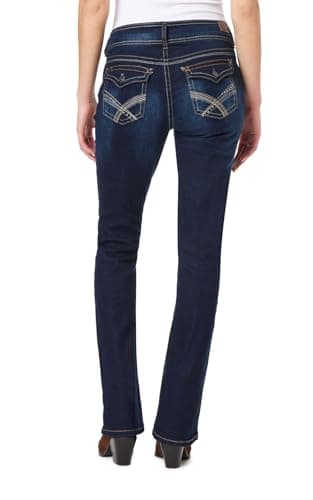 WallFlower Luscious Curvy Bootcut Jeans for Women Mid-Rise Insta Stretch Denim in Petite, Midsize, Plus Size, Juniors Jeans, Betsy, 18 Plus