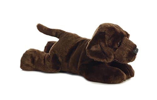 Aurora Max Chocolat Lab Dog Flopsie Plush Stuffed Animal 12", Medium
