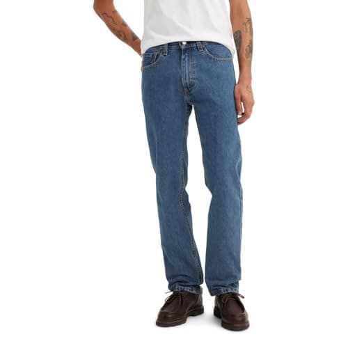 Levi's Men's 505 Regular Fit Jeans, Stonewash - Stretch, 36W x 32L