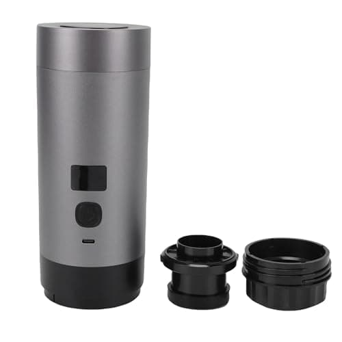Focket Portable Coffee Maker, 200ml 3 in 1 Fast Heating Rechargeable Battery Travel Coffee Maker, Portable with Ground and Capsule Compatibility for Business Trips