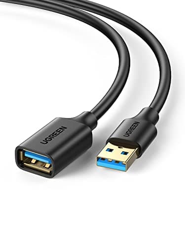 UGREEN USB Cable 3.0 A to A Cable Type A Male to Female 5Gbps Data Transfer Cord for Hard Drive, TV Box, Xbox, USB Hub, Laptop, DVD Player, Printer, Monitor, NAS, Camera, Sound Bar, 0.5 Meters