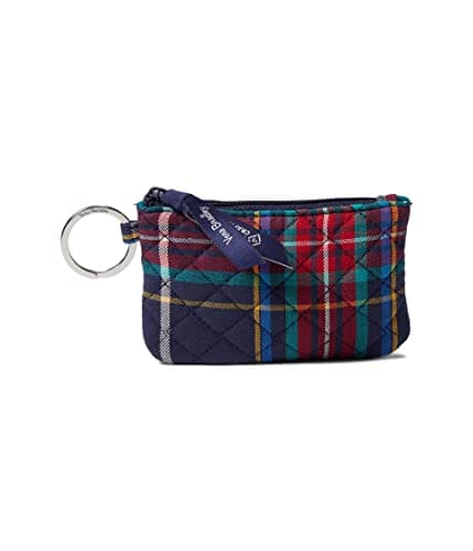 Vera Bradley Women's Cotton Zip ID Case Wallet, Tartan Plaid - Recycled Cotton, One Size