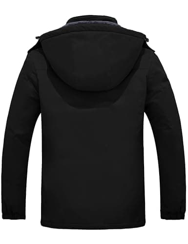 Wantdo Women's Winter Jacket Ski Coats Jacket Outdoor Lightweight Breathable Spring Coat Black XL