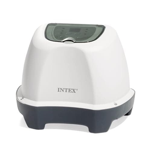 INTEX Krystal Clear Saltwater Pool Chlorine System for Above Ground Pools up to 4,500 Gallons, Pool Cleaner with Automatic Timer and Self Cleaning
